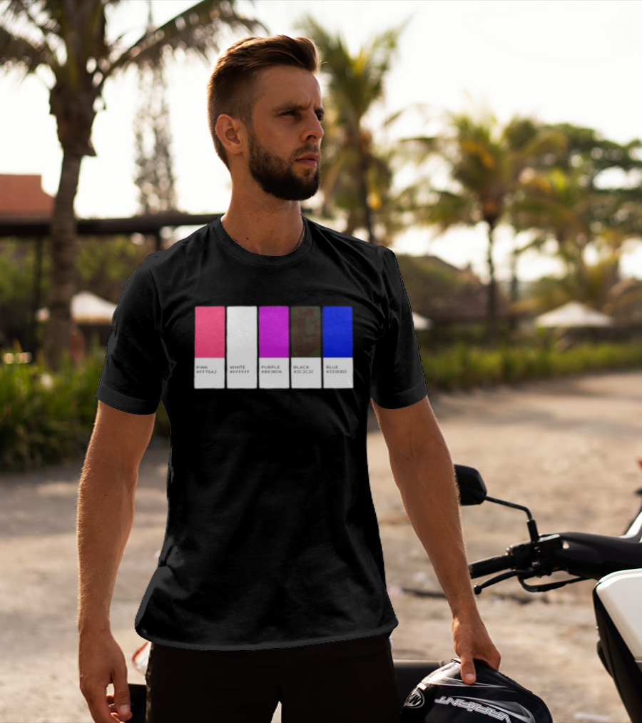 Pink #FF79A2 White #FFFFFF Purple #BE18D6 Black #2C2C2C Blue #3358ED T-Shirt