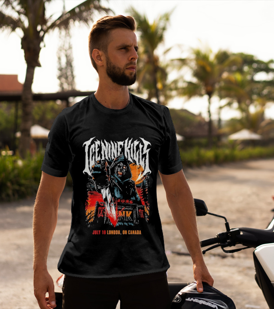 Ice Nine Kills London On Canada 2026 Exclusive On July 18 2026 At Harris Park T-Shirt