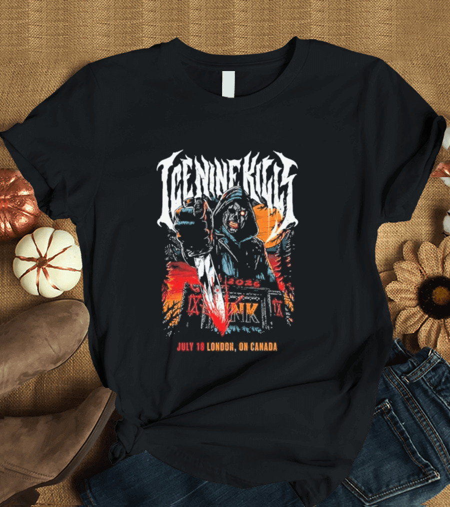 Ice Nine Kills London On Canada 2026 Exclusive On July 18 2026 At Harris Park T-Shirt