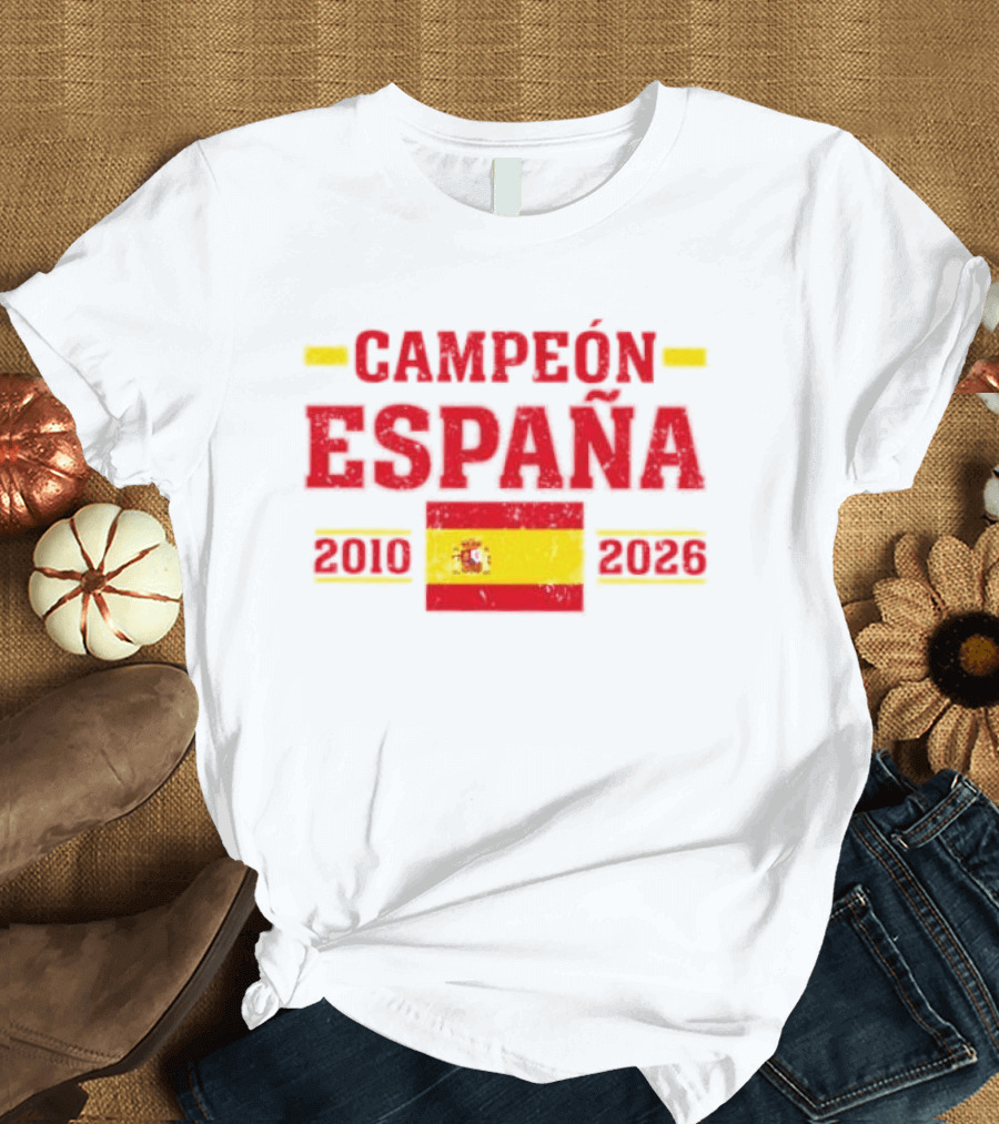 Campeón España 2010 2026 Spanish Flag T-Shirt