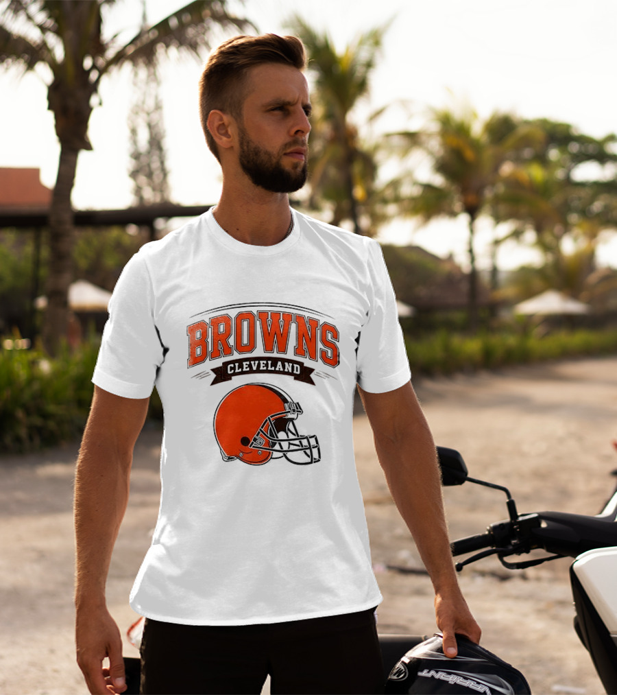 Cleveland Browns Ghostface Running Football Collaboration T-Shirt