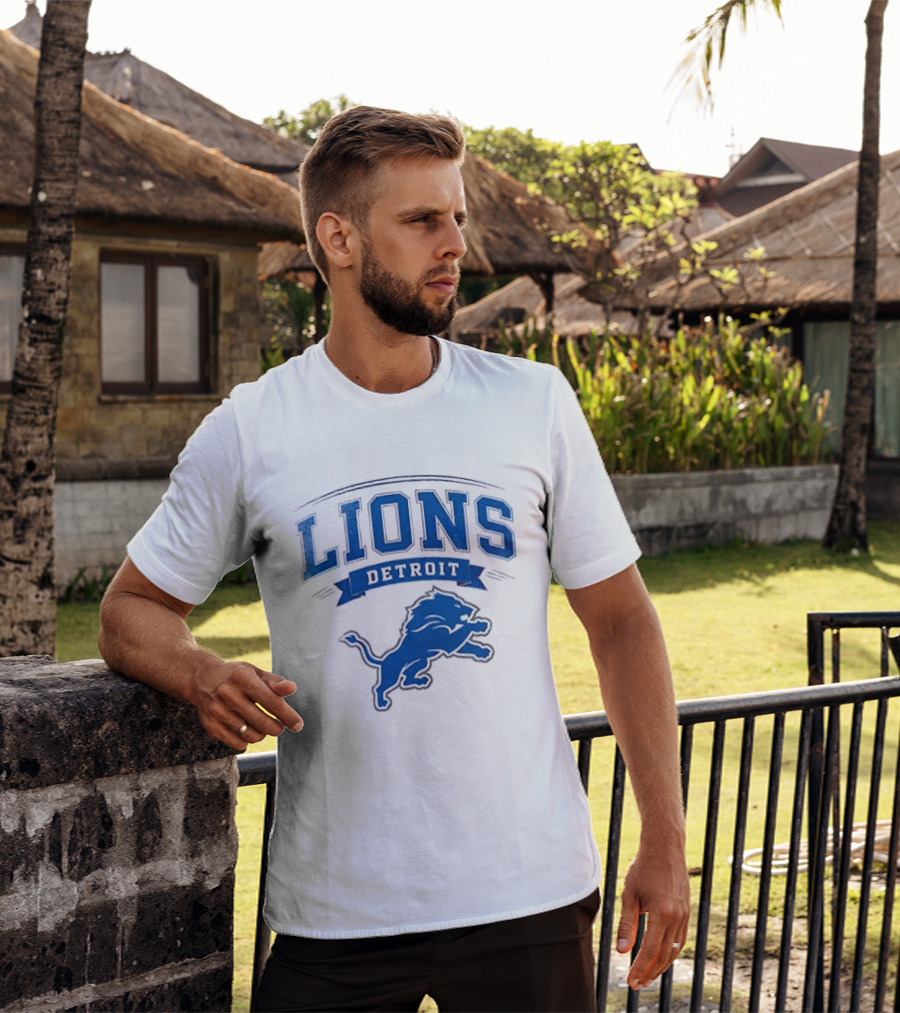 Detroit Lions Ghostface Running Football Fusion T-Shirt