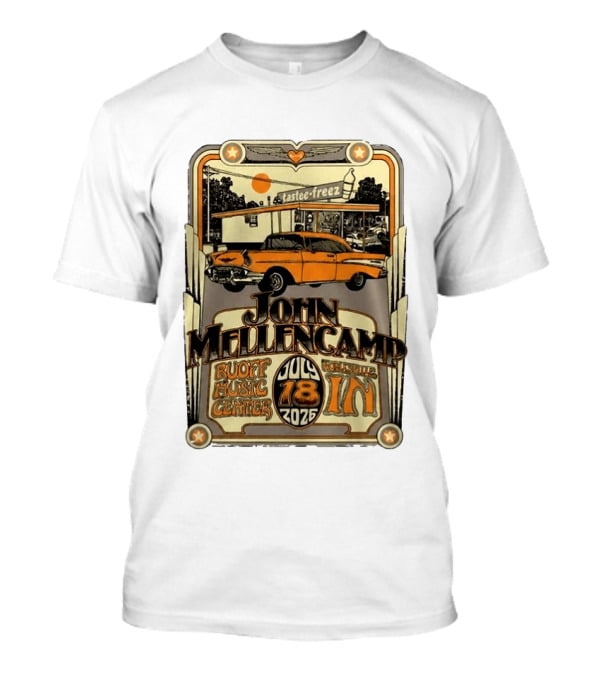 John Mellencamp Tastee Freez Ruoff Music Center Noblesville IN July 18 2026 T-Shirt