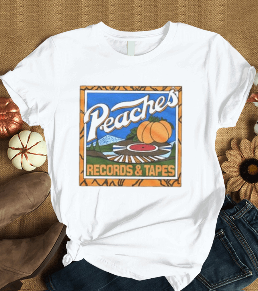 Peaches Records & Tapes Vintage Vinyl Peach T-Shirt