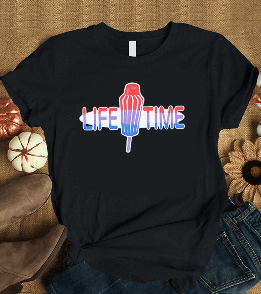 Life Time Popsicle Summer Ice Cream Red White And Blue T-Shirt