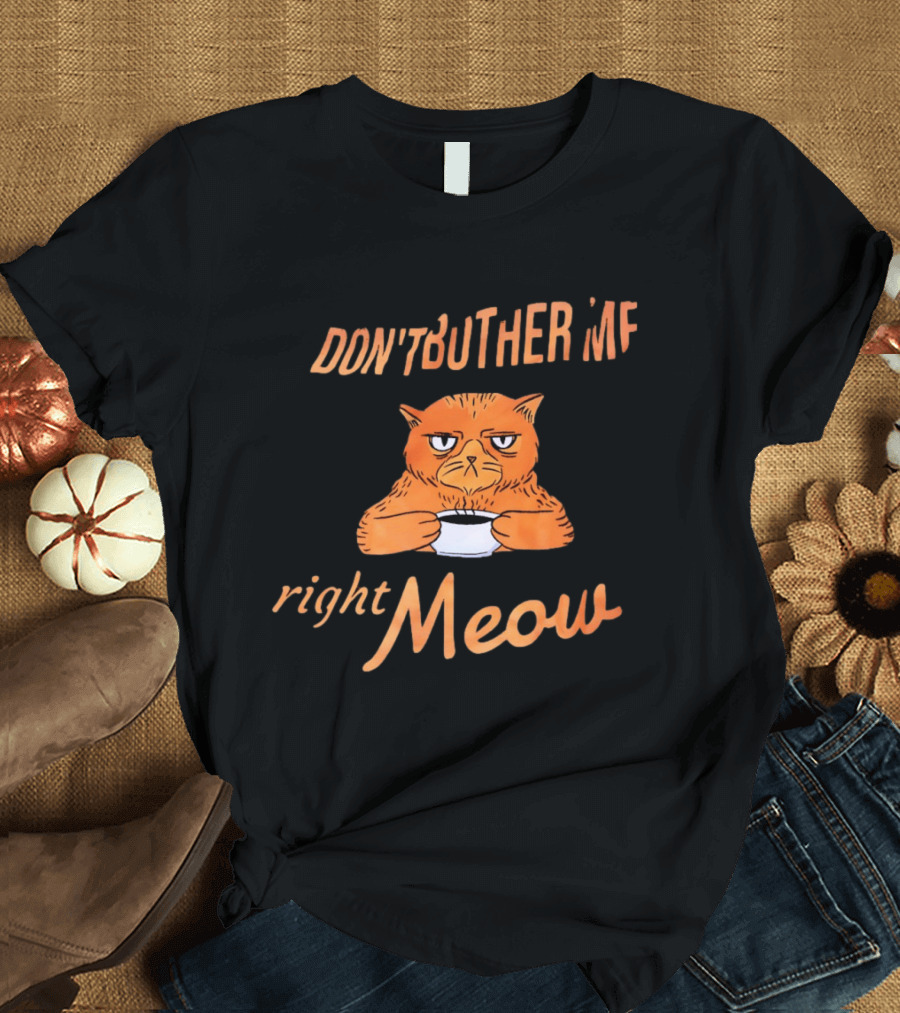 Don't Bother Me Right Meow Grumpy Cat Coffee T-Shirt