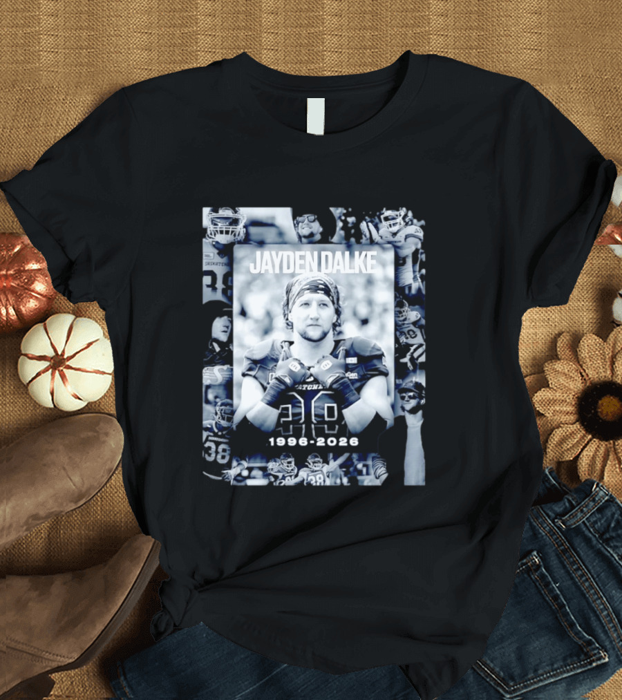 Jayden Dalke Saskatchewan Roughriders 1996 2026 Football Player Collage T-Shirt