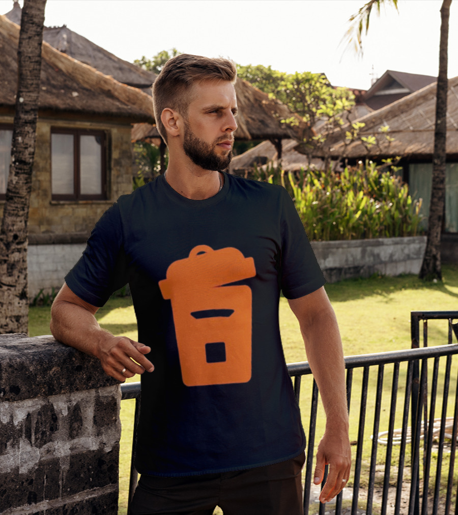 Orange Trash Can Garbage Bin Waste Basket T-Shirt