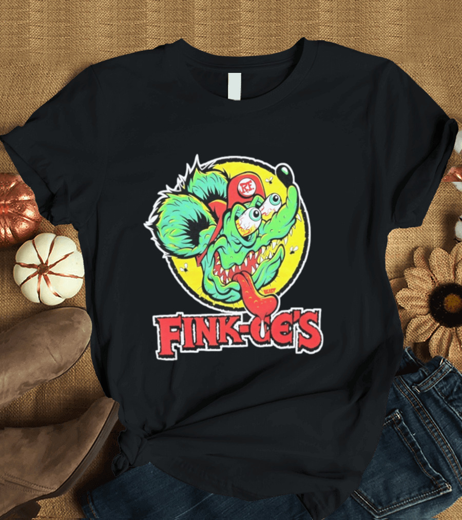 Fink Oe's Rat Fink RE Beast Ed Roth Hot Rod T-Shirt