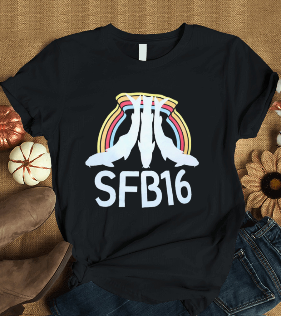 SFB16 Fish Fishing Rainbow T-Shirt