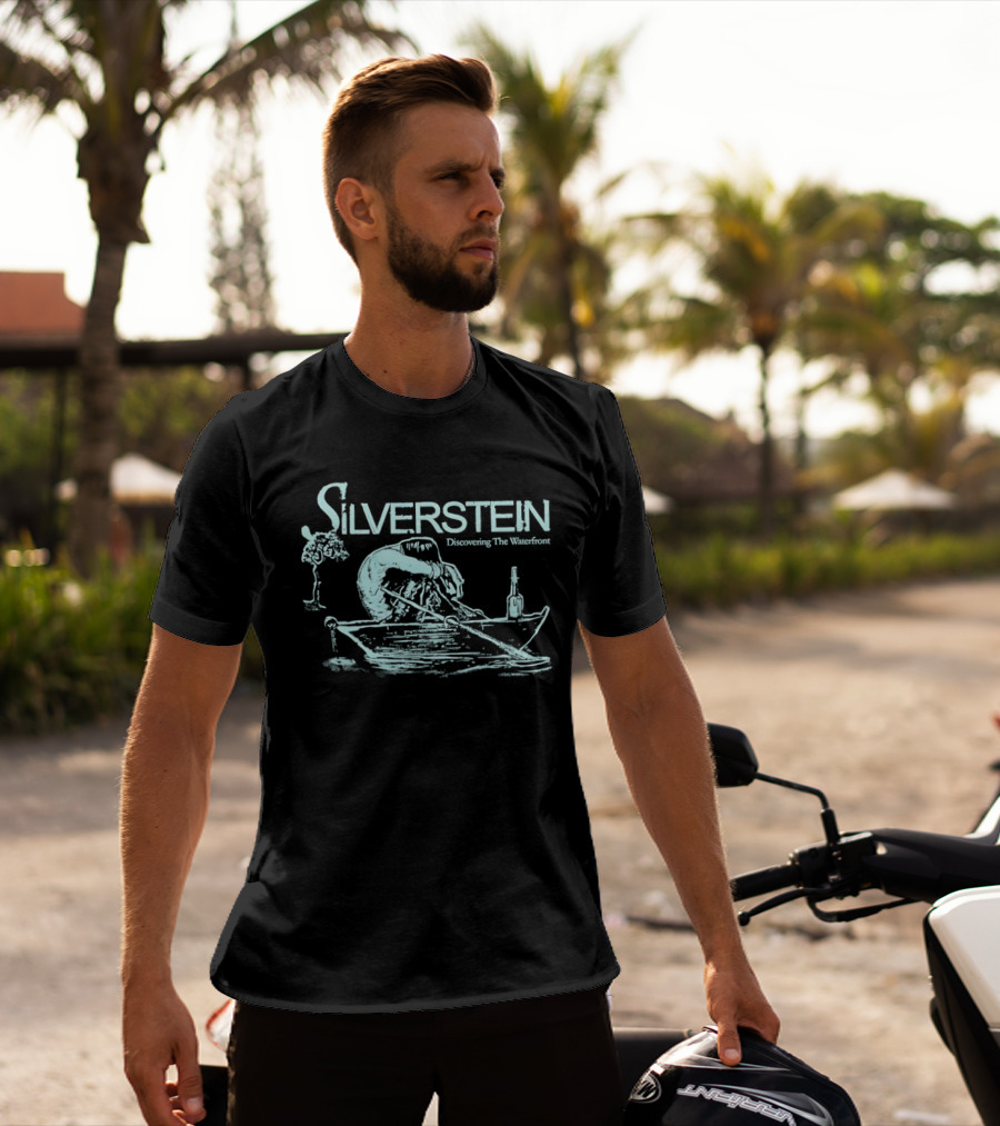Silverstein Discovering The Waterfront Album Art Vintage Boat Scene T-Shirt