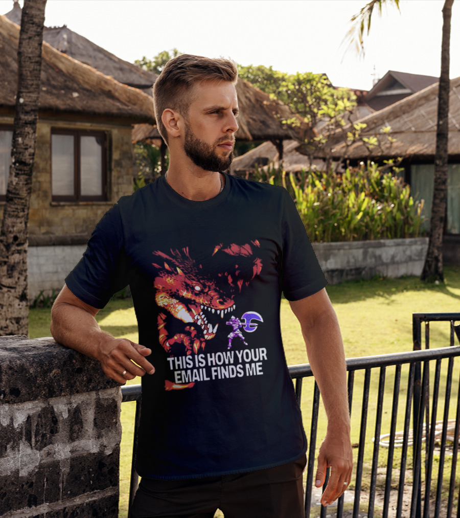This Is How Your Email Finds Me Dragon Knight Fantasy Battle T-Shirt