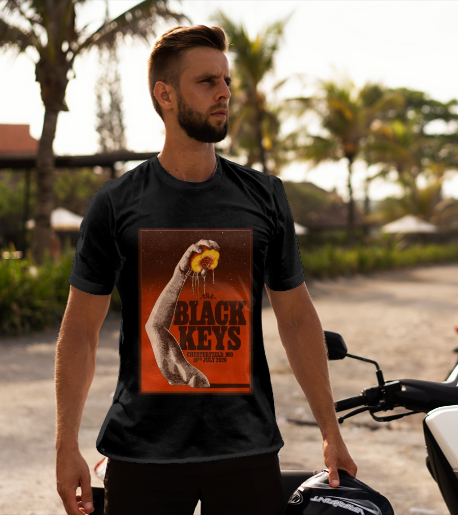 The Black Keys Chesterfield MO 19th July 2026 Dripping Peach Arm T-Shirt