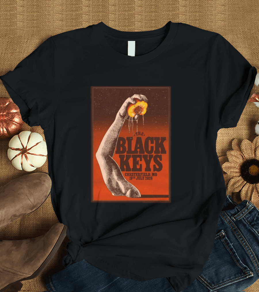 The Black Keys Chesterfield MO 19th July 2026 Dripping Peach Arm T-Shirt