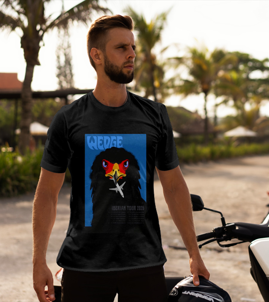 Wedge Iberian Tour 2026 With Airplane And Eagle T-Shirt