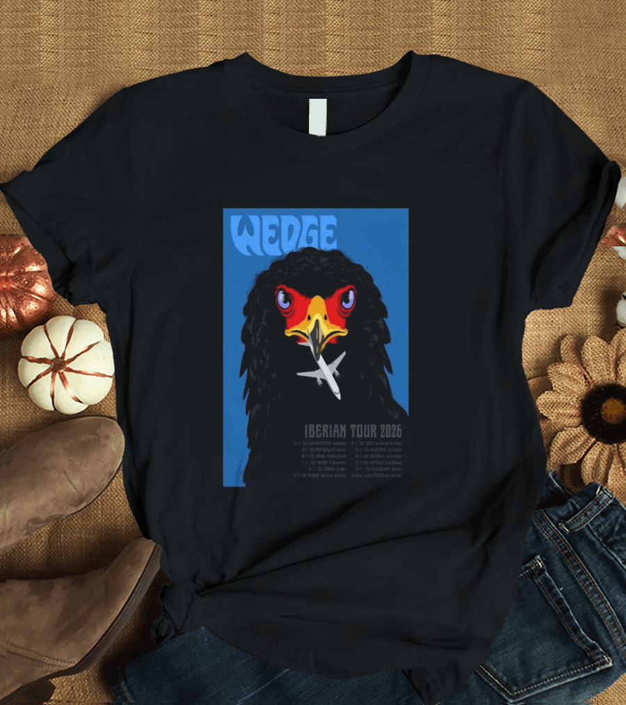 Wedge Iberian Tour 2026 Eagle Design With Airplane T-Shirt