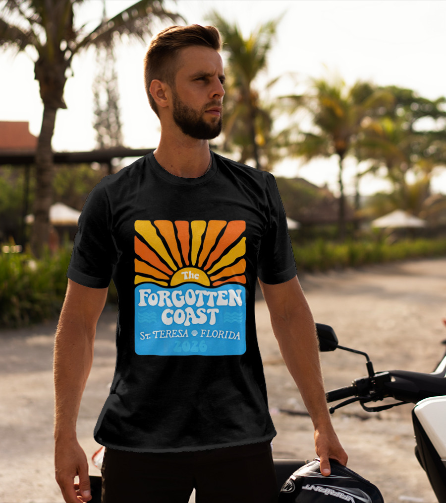 The Forgotten Coast St Teresa Florida 2026 Sunset Waves T-Shirt