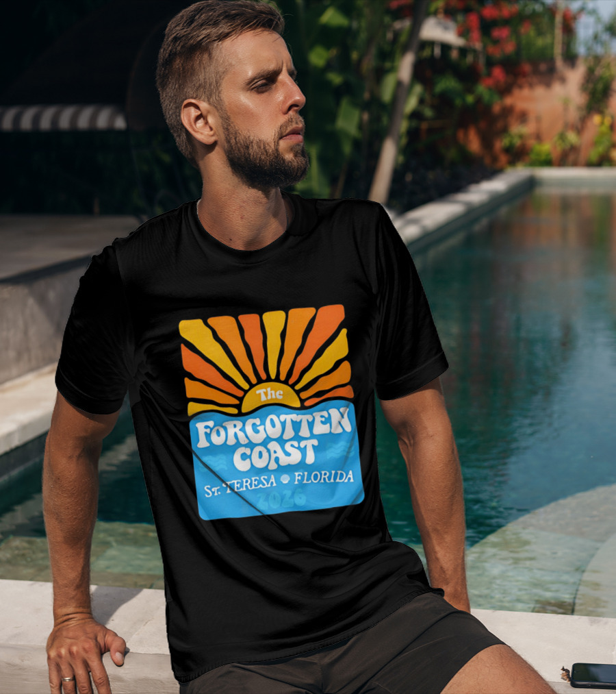 The Forgotten Coast St Teresa Florida 2026 Sunset Waves T-Shirt