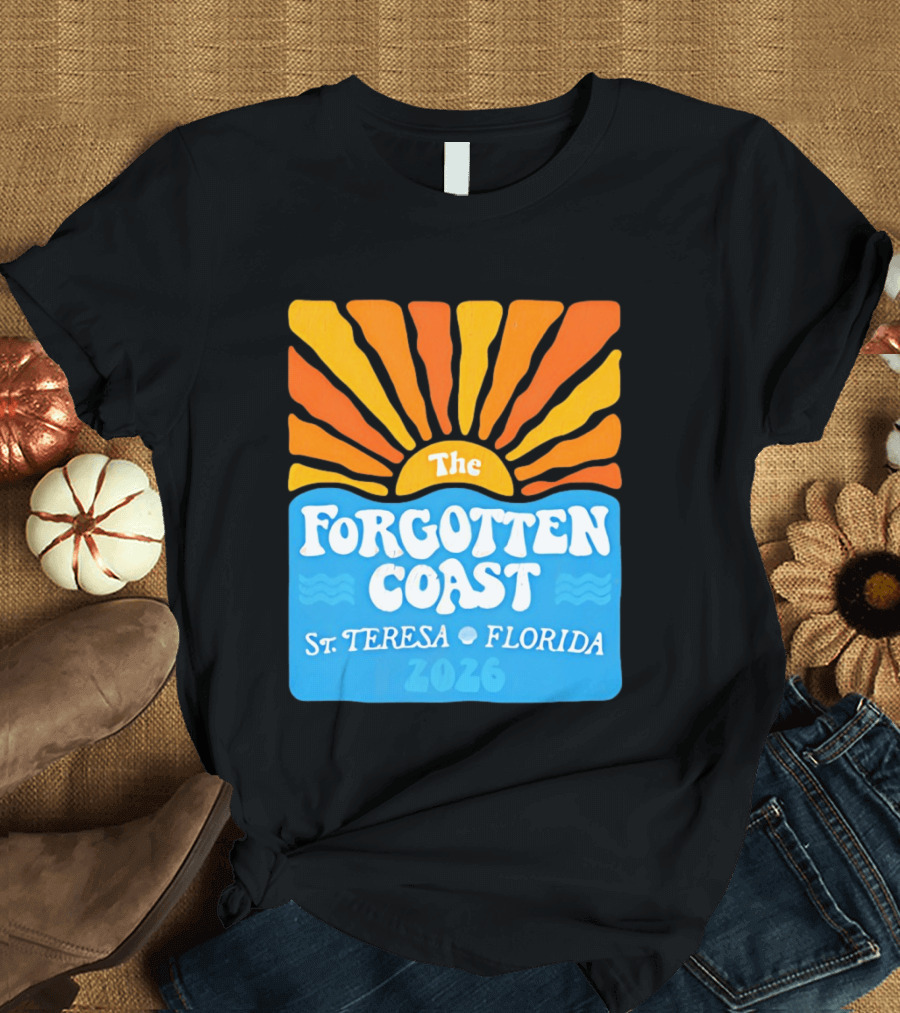 The Forgotten Coast St Teresa Florida 2026 Sunset Waves T-Shirt