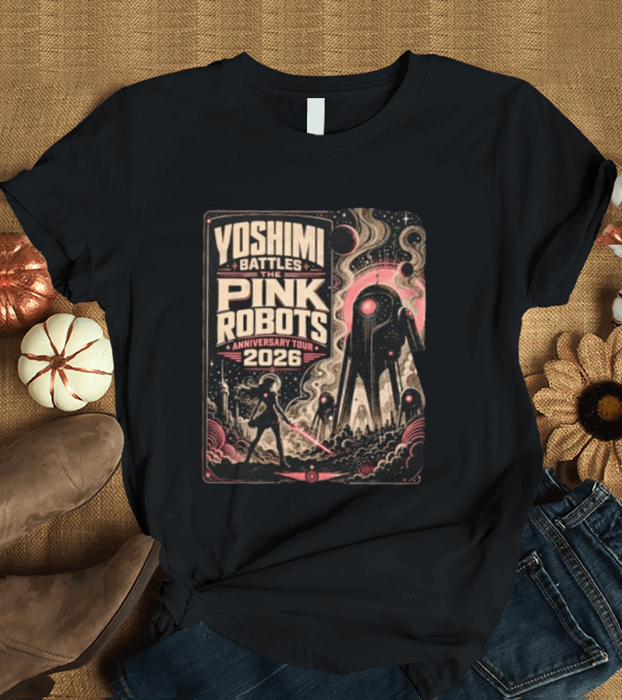 Yoshimi Battles The Pink Robots Anniversary Tour 2026 Retro Sci Fi T-Shirt