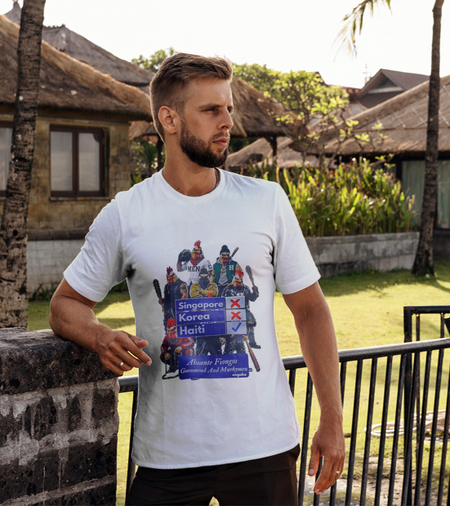 Ahsante Fiongos Goonmond Murkymen Haiti Rooster Crew T-Shirt