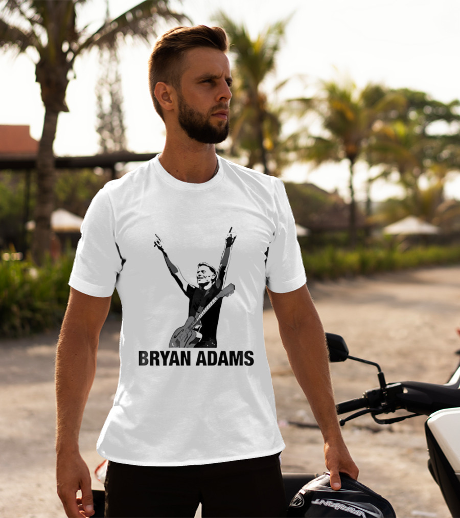 Bryan Adams Guitar Celebration Pose T-Shirt