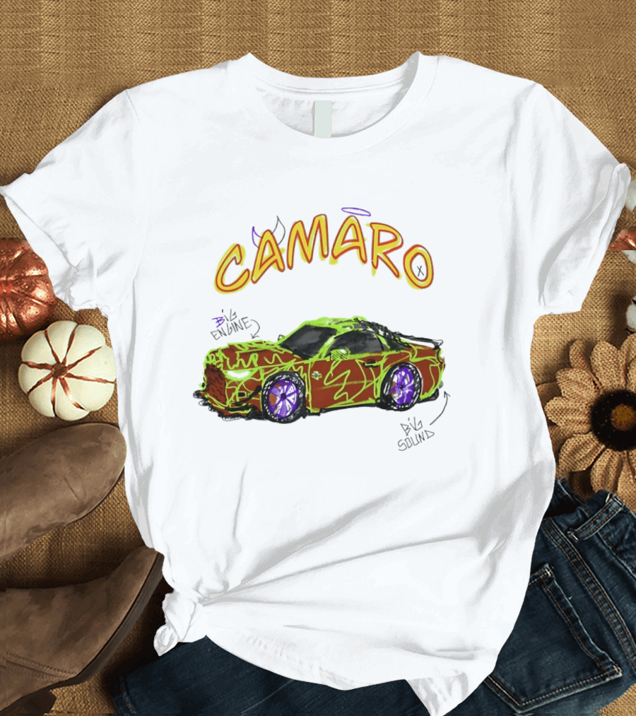 Camaro Big Engine Big Sound Vibrant Street T-Shirt