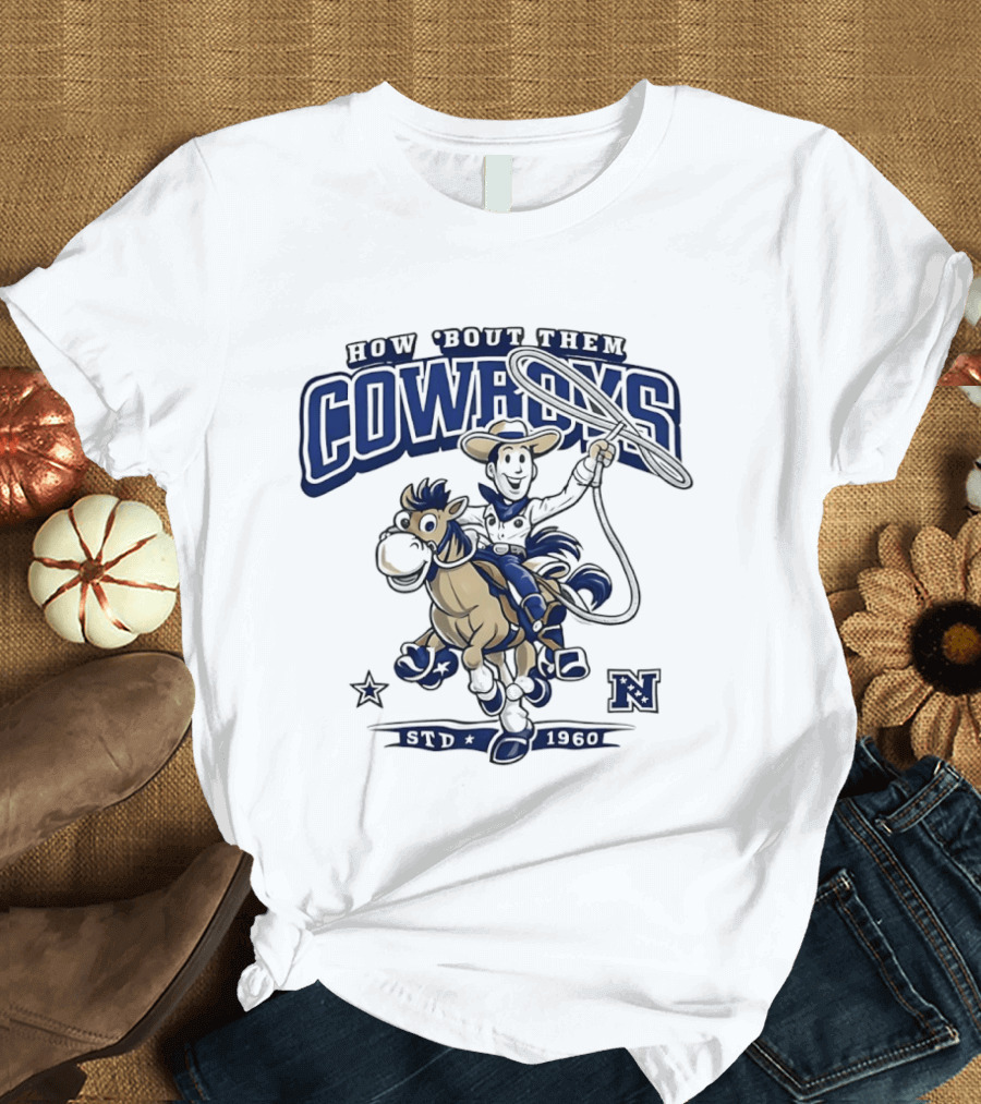 How 'Bout Them Cowboys Woody Riding Horse Howdy Partner Adventure T-Shirt