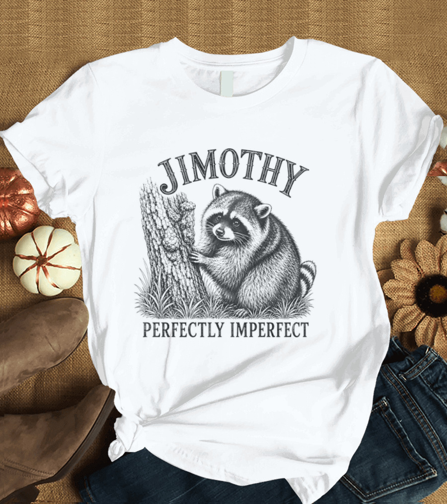 Jimothy Perfectly Imperfect Raccoon Forest T-Shirt