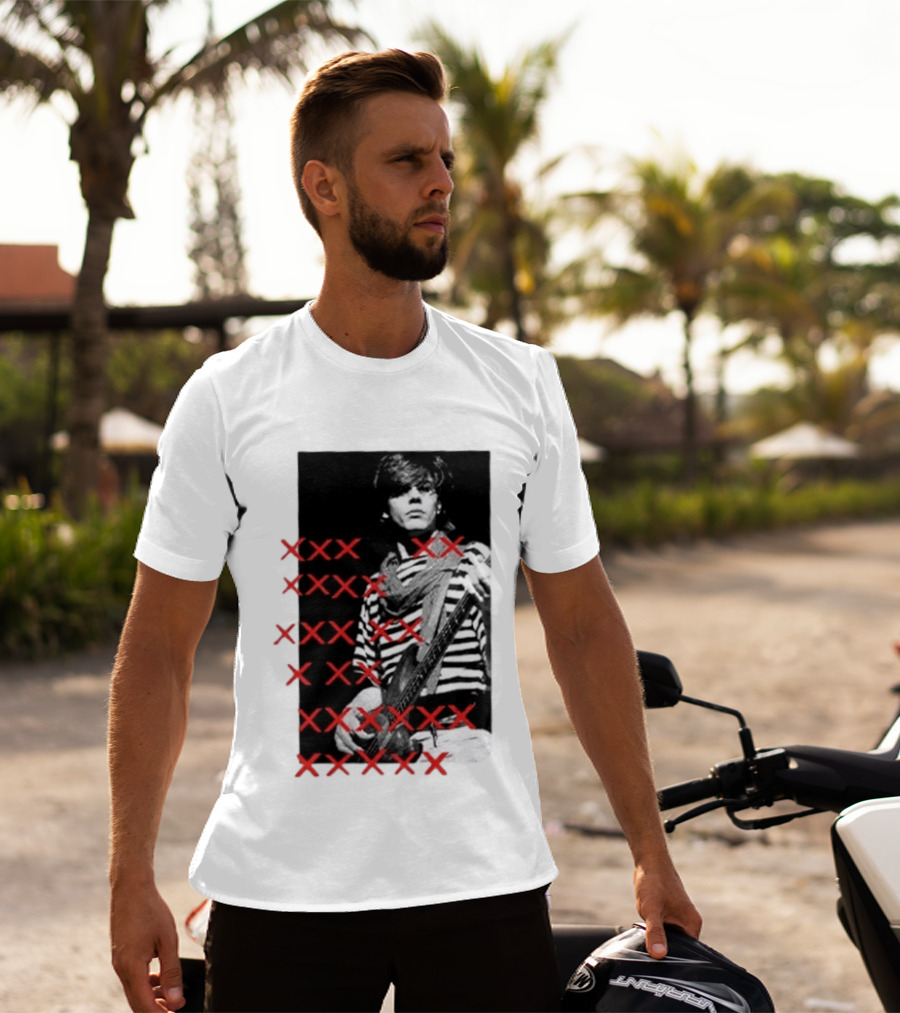 Simon Le Bon Duran Duran 80s Pop Striped T-Shirt