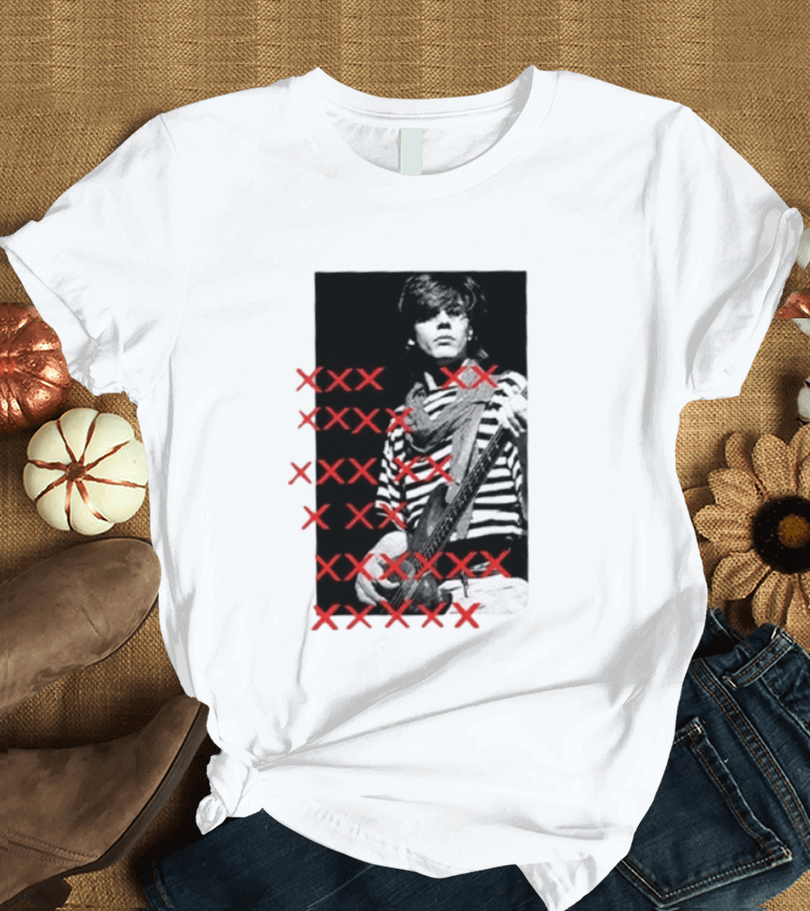 Simon Le Bon Duran Duran 80s Pop Striped T-Shirt