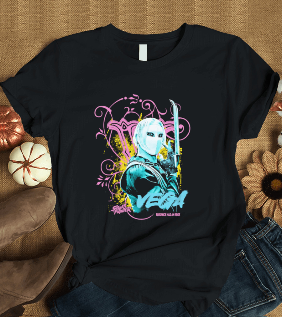 Fighter Vega Elegance Has An Edge Streetwear Warrior T-Shirt