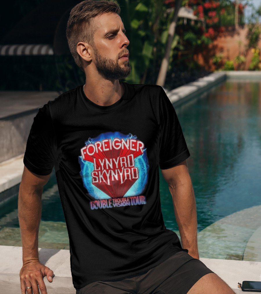 Foreigner Lynyrd Skynyrd Double Trouble Vision Tour 2026 T-Shirt