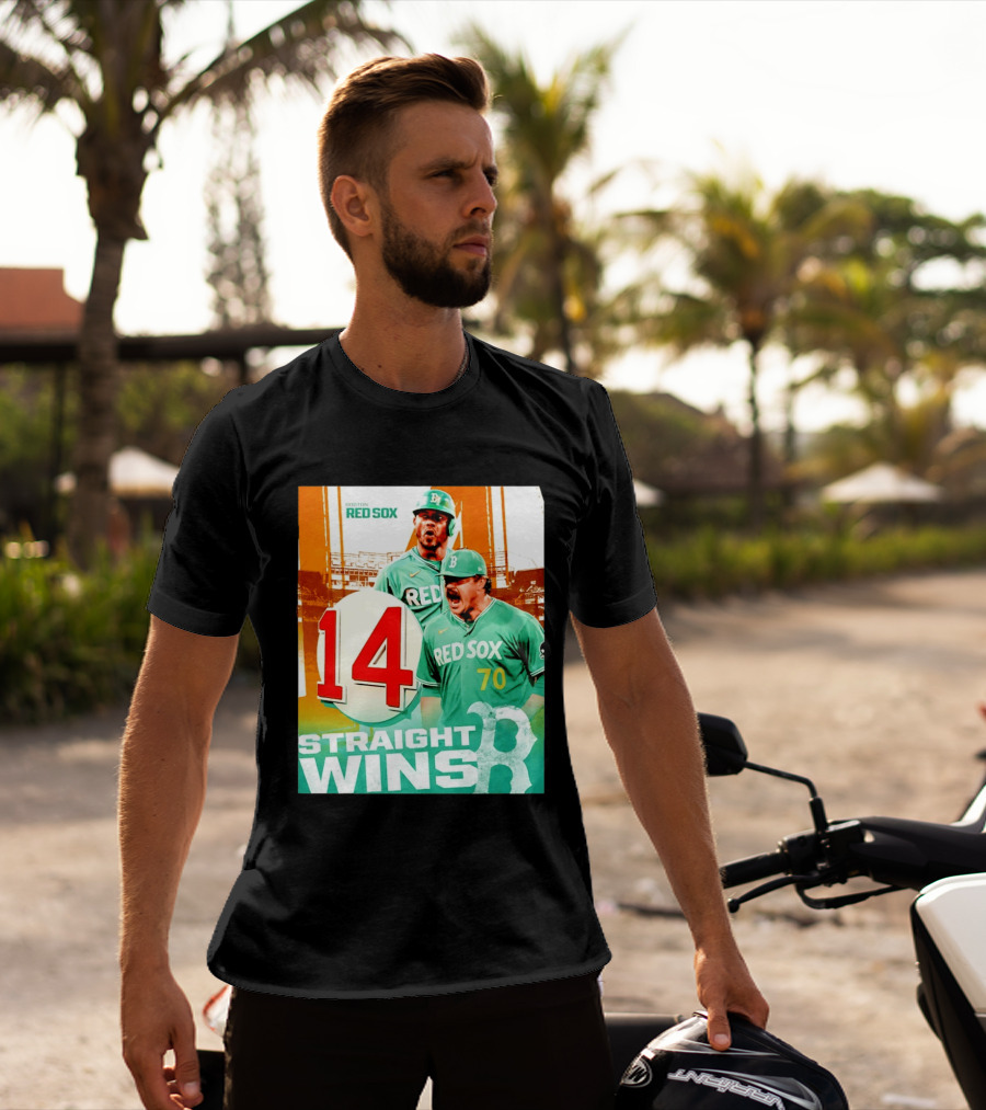 Boston Red Sox 14 Straight Wins Number 70 Celebration T-Shirt