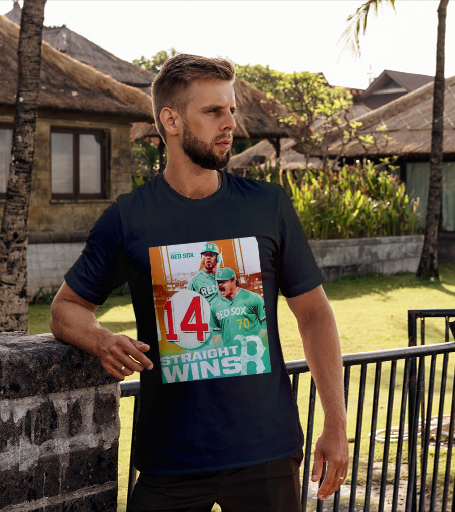 Boston Red Sox 14 Straight Wins Number 70 Celebration T-Shirt