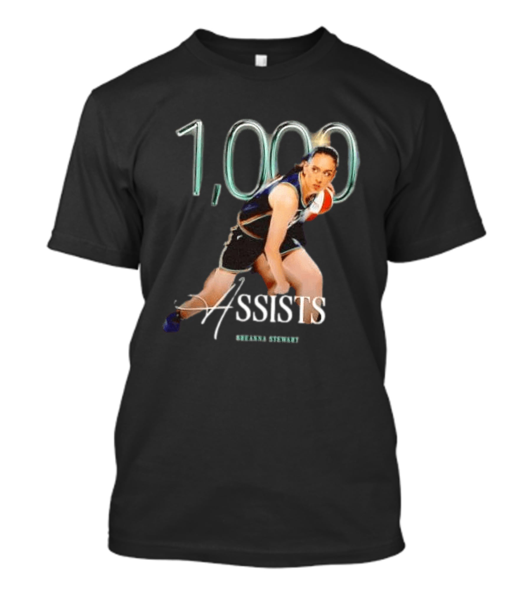 Breanna Stewart 1000 Assists Milestone New York Liberty Basketball Star T-Shirt