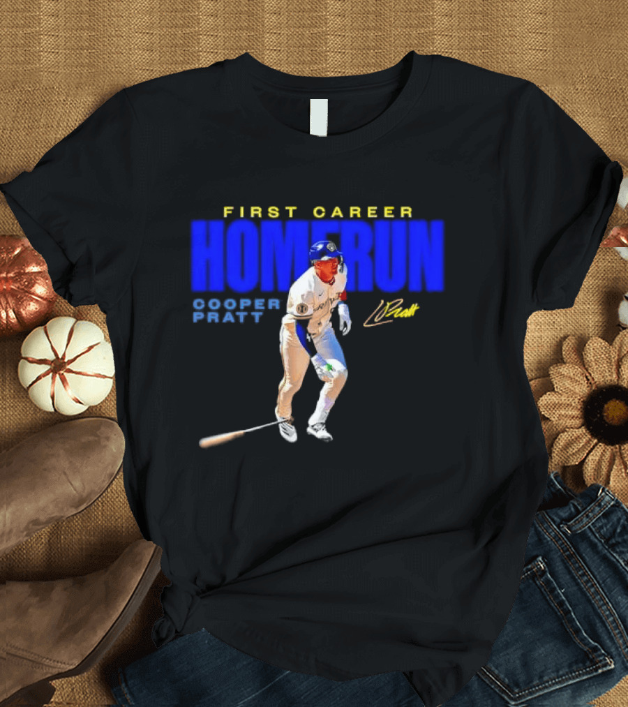 First Career Homerun Cooper Pratt Milwaukee Brewers T-Shirt