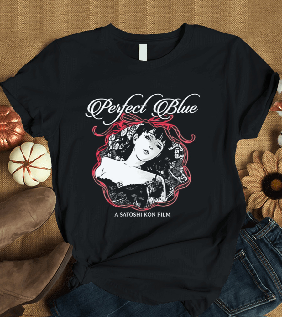 Perfect Blue A Satoshi Kon Film Bold Red Ribbon Frame T-Shirt