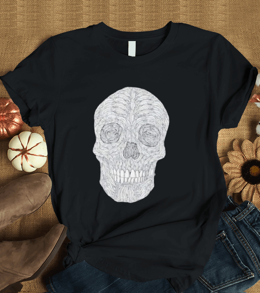 Salmon Fish Bones Skull T-Shirt