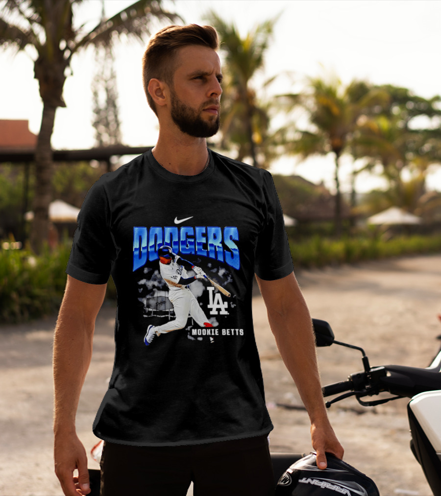 Nike Los Angeles Dodgers Mookie Betts Swing Action LA 2026 T-Shirt