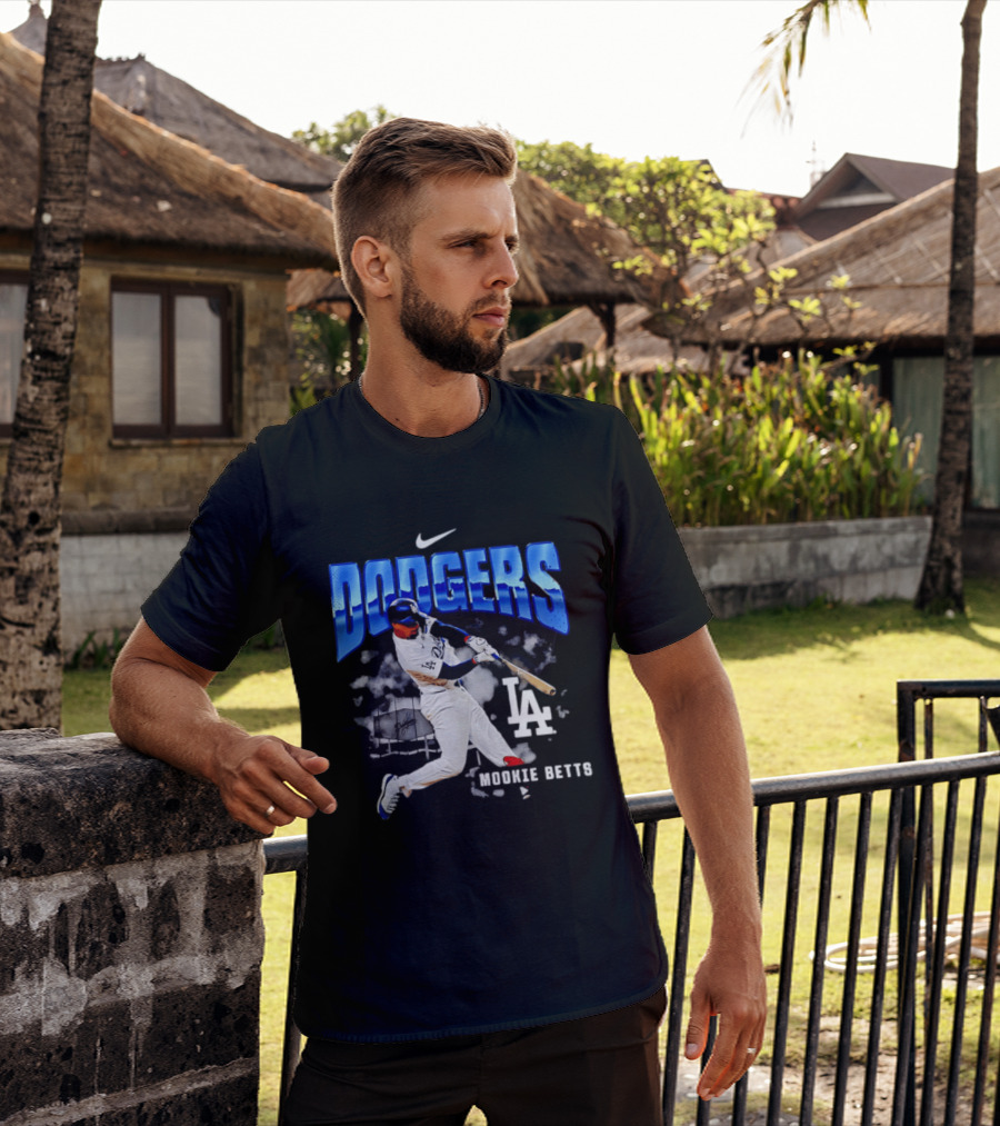 Nike Los Angeles Dodgers Mookie Betts Swing Action LA 2026 T-Shirt