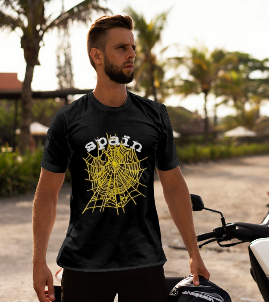 Spain Web Spider Yellow Web T-Shirt