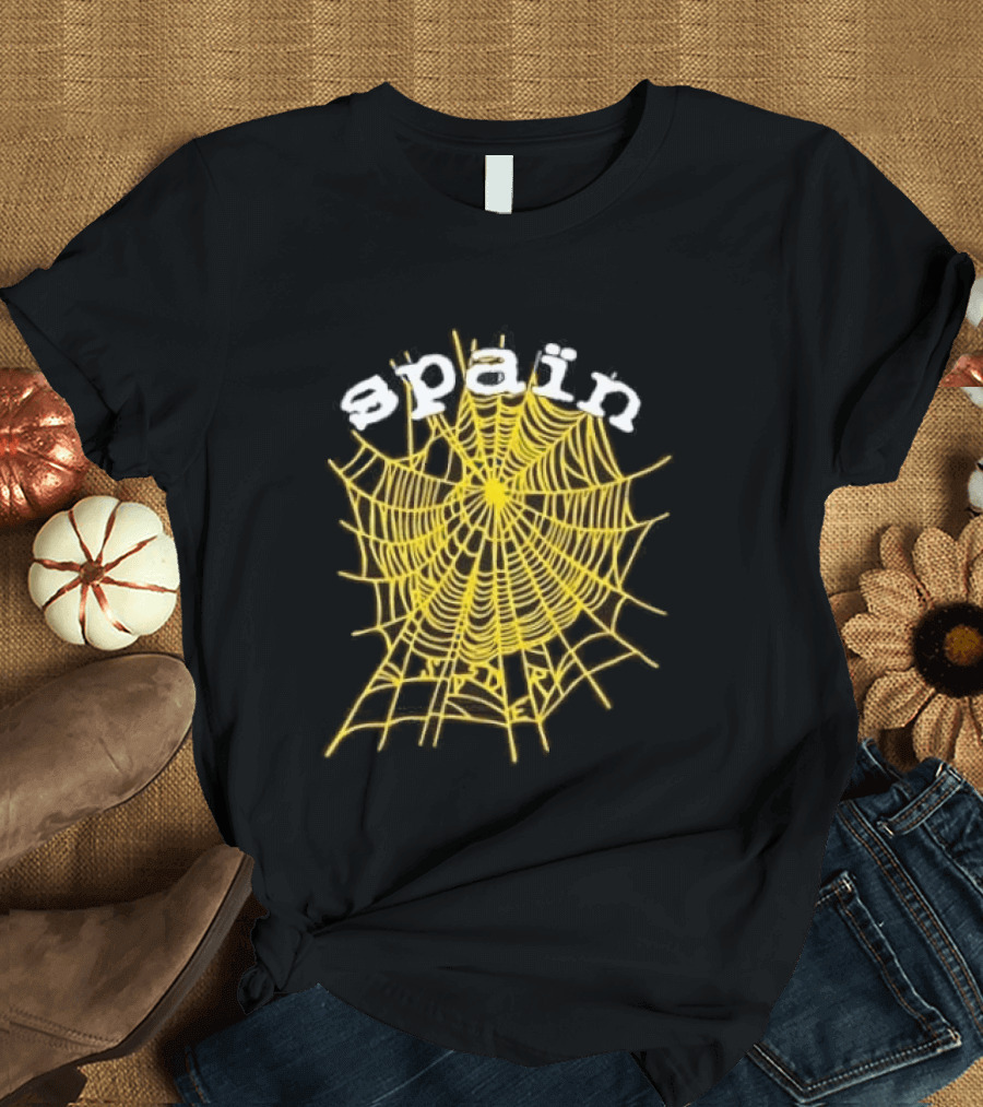 Spain Web Spider Yellow Web T-Shirt
