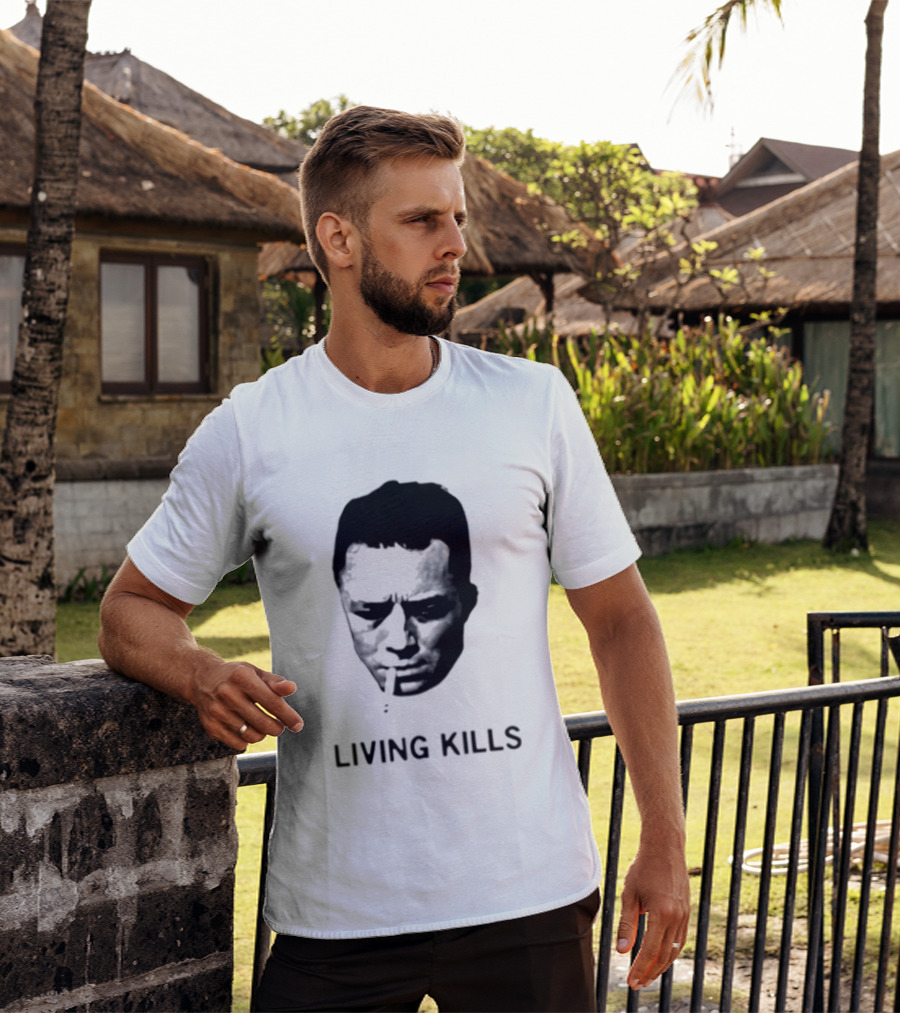 Living Kills Albert Camus Smoking T-Shirt