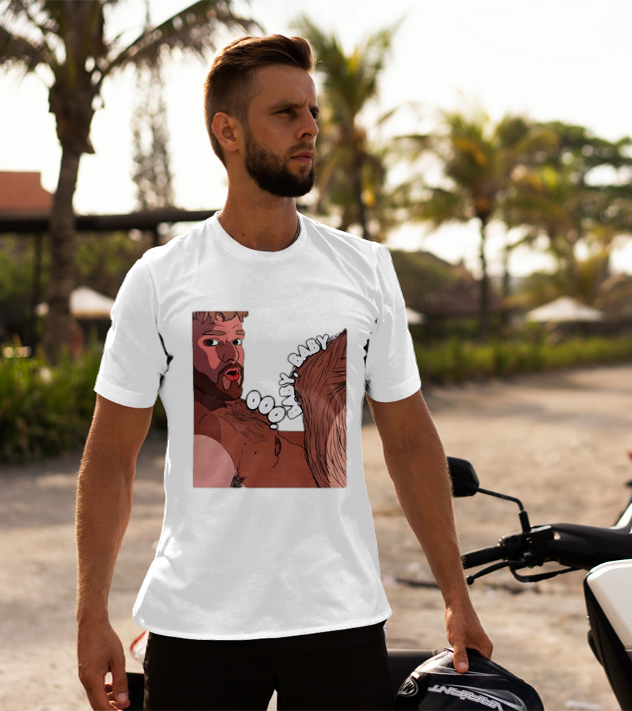 Ooo Baby Bearded Man Illustrated Expression T-Shirt