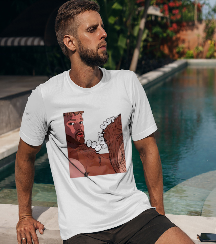 Ooo Baby Bearded Man Illustrated Expression T-Shirt