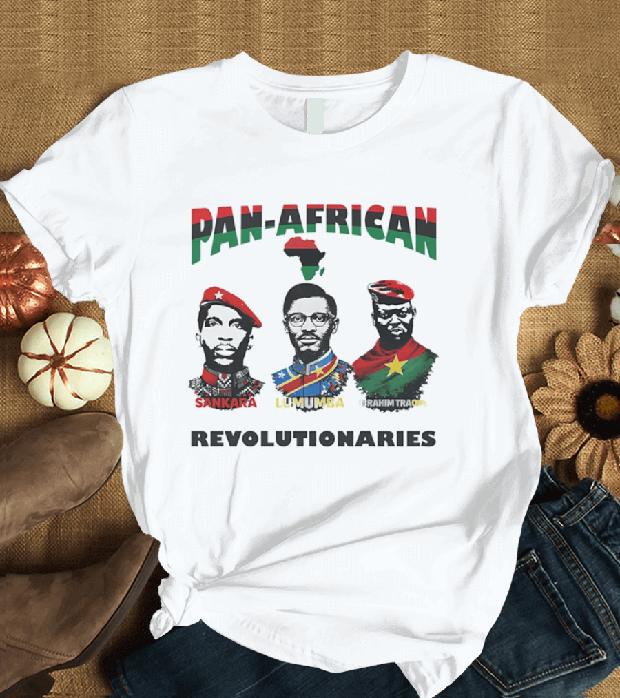 Pan African Revolutionaries Sankara Lumumba Ibrahim Traoré T-Shirt