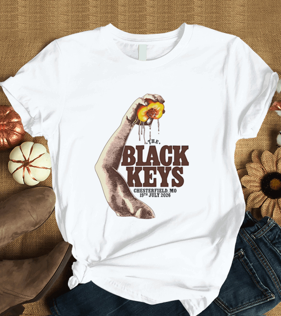 The Black Keys Chesterfield MO 19th July 2026 Peach T-Shirt