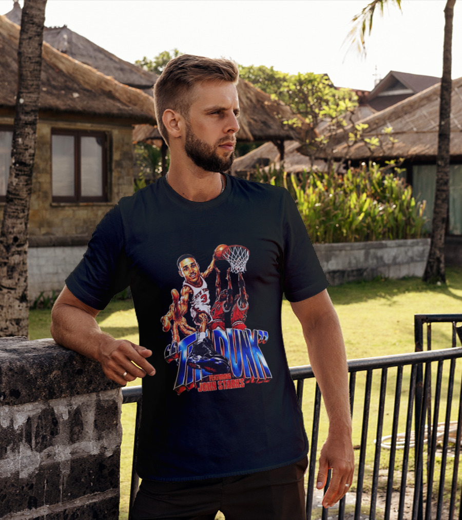 The Dunk Featuring John Starks Chicago Bulls NBA T-Shirt