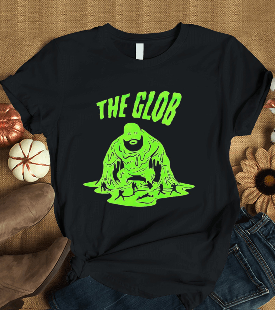 The Glob Justin Mason Melting Green Monster With Running Figures T-Shirt